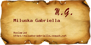 Miluska Gabriella névjegykártya